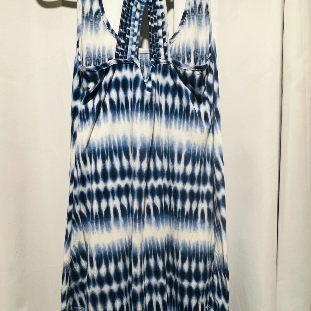 Blue and White Tie-Dye Swimsuit Coverup - Picture 8 of 8